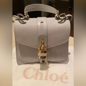 Chloé Aby Day Medium Leather Shoulder: Color: Light Cloud